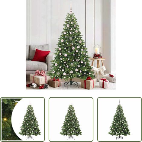 vidaXL Künstlicher Weihnachtsbaum -  Künstlicher Weihnachtsbaum mit 300 LEDs Grün 180 cm PE und PVC