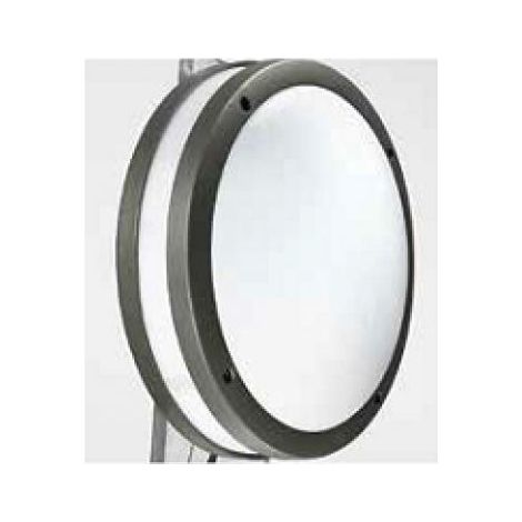 GES290- PLAFONIERA PER ESTERNI 2 LUCI ATTACCO E27 IN ALLUMINIO IP54 D.28CM ANTRACITE (1/2)