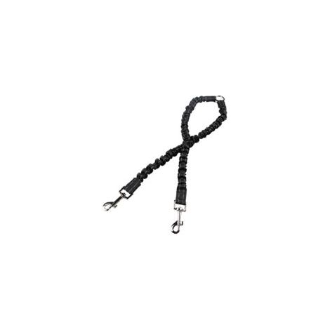 Laisse double élastique pour 2 chiens, éducative, en sachet OPP individuel (1/4)