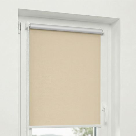 Estika - Store enrouleur occultant sans perçage - 70x150 cm - Écru - Isolation thermique et protection solaire pour fentres intérieures - Fixation Klemmfix (1/5)