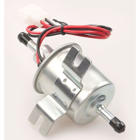 HEP-02A Universal electric fuel pump, low voltage 12 V, see illustration for details, silver--BIEMMEDUE (1/4)