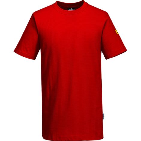 T-shirt Antistatique Esd - Taille Xxxl - Rouge Foncé - Portwest