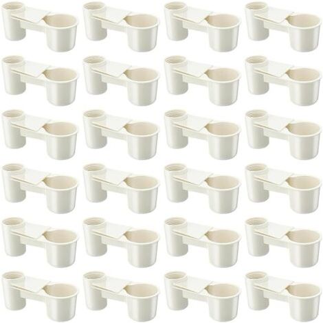 QORVA-Idéal pour la Bouteille de Pigeon Chicken Chicken Voleur Waterer 24 PCS Bouteille d'eau Cage Blanc (1/5)