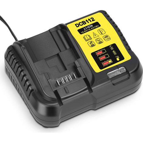 Chargeur de batterie DCB112 pour Dewalt, compatible avec les batteries lithium-ion Dewalt 12 V, 20 V et 60 V Max (DCB205, DCB112, DCB201, DCB200, DCB612). (1/5)