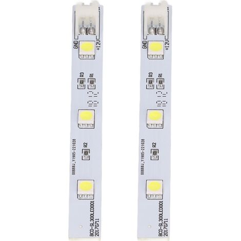 Lot de 2 panneaux lumineux LED pour réfrigérateur/congélateur, compatibles avec les appareils Electrolux BCD SL300LED001 (12 V CC). (1/5)