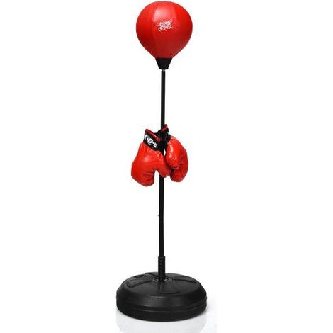 122 - 154cm Height Adjustable Speed Ball Reflex Bag Kit with Stand and Gloves (1/5)