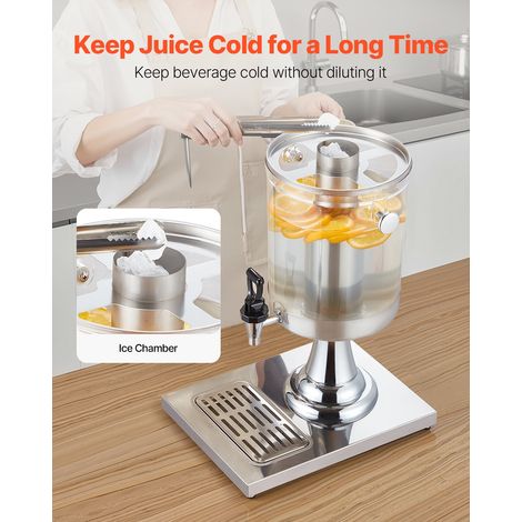 Distributeur de Boissons Capacité 8 L Fontaine à Eau en Acier (1/5)