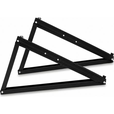 MECAFER Support Panneau Solaire 428801 Trepied Inclinable en Aluminium Reglage de 25 a 45 Degres Resistance au Vent 130 km par h Noir Garantie 2 ans (1/5)