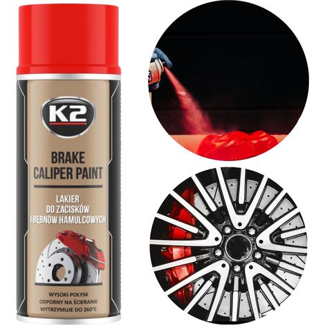 K2 PINZA FRENO 400ML Vernice rossa per pinze e tamburi dei freni (1/5)