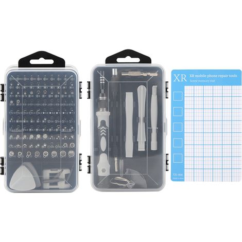 Kit de tournevis 119 en 1 CRV pour la réparation de téléphones portables et le démontage d'ordinateurs (1/5)