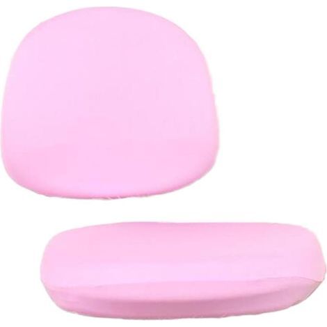 1 housse de bureau d'ordinateur extensible universelle rose, dossier 4045cm, coussin d'assise 5052cm (1/5)