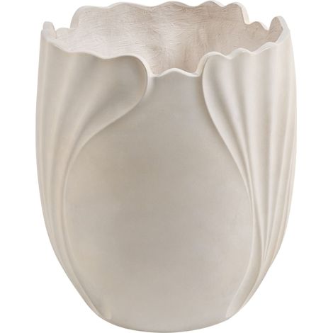Flower Pot Light Beige Mangesium Oxide Sculptural Garden Indoor Outdoor Weather Resistant 50 L ARPONE (1/5)
