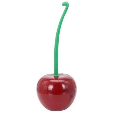 Brosse et Support de Toilette Forme de Cerise Outil de Nettoyage de Salle de Bain Décoratif