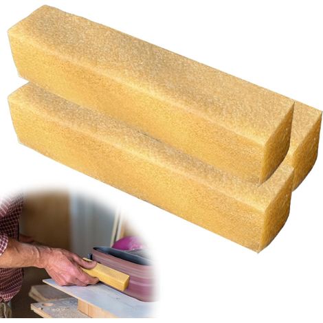 Lot de 3 blocs de nettoyage pour bande abrasive, blocs de nettoyage pour papier de verre 200 × 40 × 40 mm, caoutchouc naturel, papier de verre en caoutchouc, disques abrasifs (1/5)