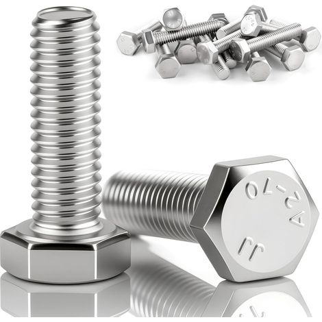 Boulons M6x12mm Vis à Tête Hexagonale Acier Inoxydable 304 30Pcs (1/5)