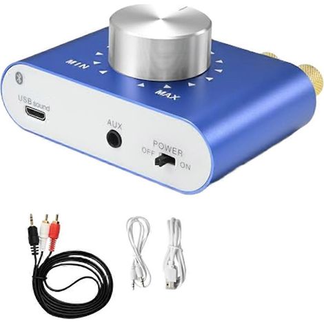 Mini X25 Bluetooth-Digitalverstärker 12V-24V 100W Stereo-Audio-Empfänger Desktop-Verstärker EU-Stecker (1/5)