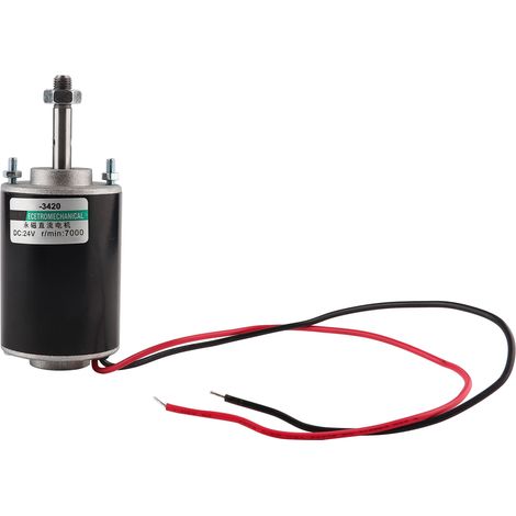 Miniatur-Gleichstrommotor mit Permanentmagnet, hohe Drehzahl, geräuscharm, Rechts-/Linkslauf, 30 W, 24 V, 7000 U/min (1/5)