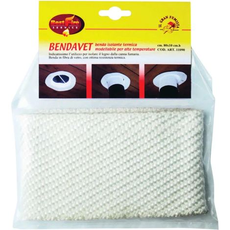 benda isolante termica best fire "bendavet" per alte temperature, 80x10 cm
