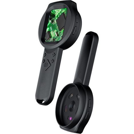 Lupa digital portátil con pantalla IPS de 2,8 pulgadas, aumento de 1000x, 2 megapíxeles, retroiluminación, 4 botones de zoom y 12 idiomas. (1/5)
