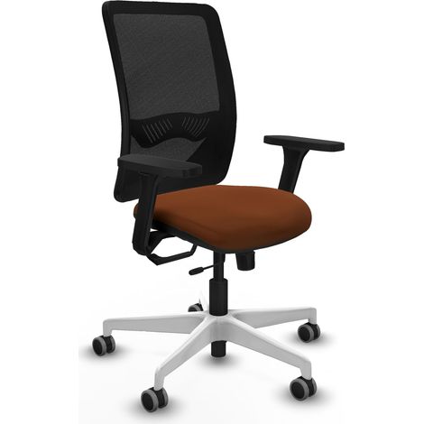 Chaise de bureau piqueras y crespo Zulema cuir synthétique marron (1/2)