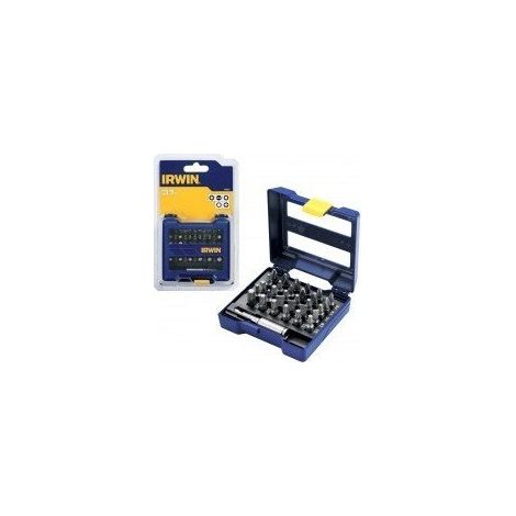 Juego de puntas de destornillador IRWIN IR-1868251, 31 piezas, HEX, Philips, Torx, Pozidriv, SPLINE, para trabajo profesional, soporte magnético, estuche compact