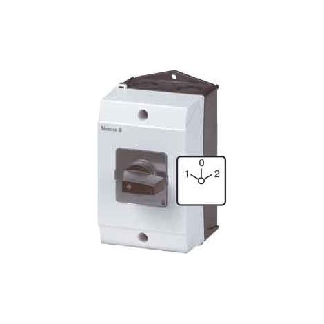 Eaton Interruptor inversor, T3, 32 A, Montaje, 3 unidad(es) de construcción, Contactos: 5, 60 °, enclavamiento, con posición 0, 1-0-2, número de diseño 8401, 207188