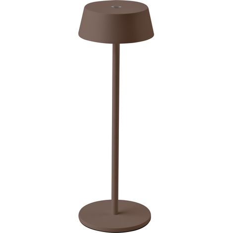 Lámpara de mesa LED V-TAC de 2 W, marrón, recargable, regulable al tacto, blanco cálido, IP54 (1/5)