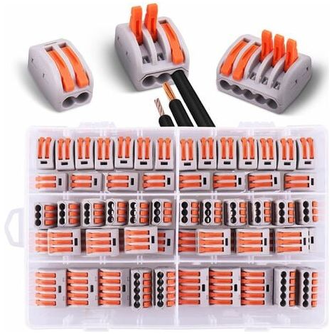 60 pezzi Connettori elettrici con leva di controllo, 30 pezzi 2 ingressi, 20 pezzi 3 ingressi, 10 pezzi 5 ingressi (1/4)