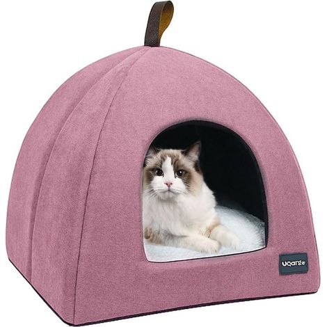 1 Nichoir Pour Chat Coussin Amovible Lavable Design Pliable 2 En 1 Fond Antidérapant Intérieur Extérieur