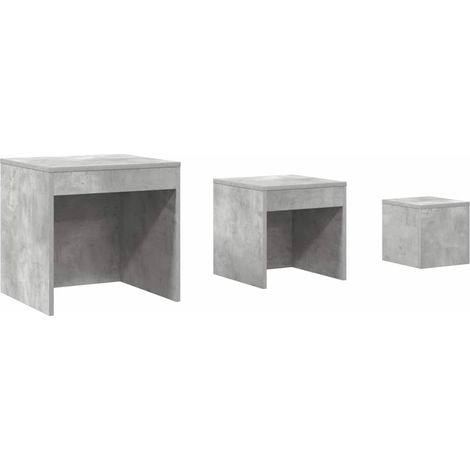 Maison Exclusive - Mesas apilables 3 piezas madera contrachapada (1/5)