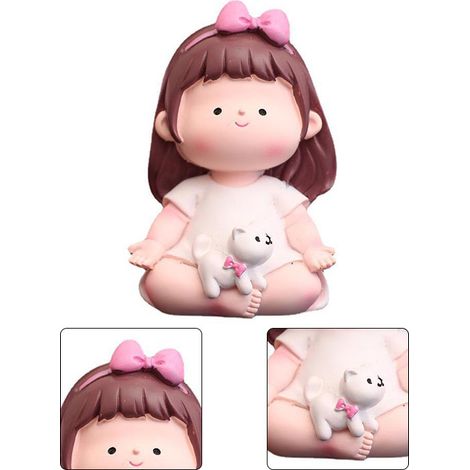 Niedliche Cartoon-Yoga-Mädchenfigur, trendige Deko, Auto-Ornament in Pose, Typ C (1/5)