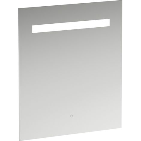 Miroir Leelo courant avec éclairage LED horizontal intégré, cadre