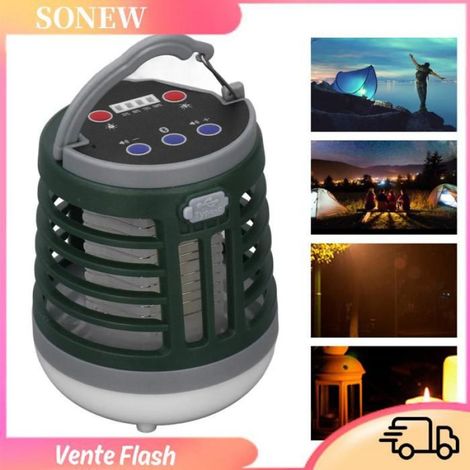 Sonew Lampe anti-moustique Mosquito Killer Outdoor Camping Lantern Flashlight Tent Light Camp Lamp USB sport d'appoint Vert foncé (1/5)