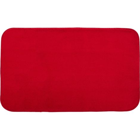 Gözze - Tappetino da Bagno Antiscivolo Premium, RIO, 100% Microfibra, 100% Microfibra, 50 x 70 cm - Rosso (1/5)