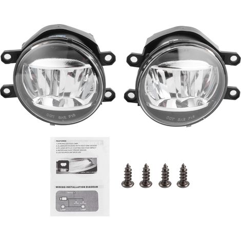 Paar LED-Nebelscheinwerfer, klare Linse, IP68 wasserdicht, universell für Fernlicht geeignet (1/5)