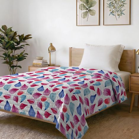 Couette d’été imprimé, rembourrage en polyester, Petali, 220x270cm (1/5)