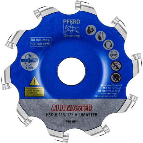 PFERD TOOLS Hochleistungsfrässcheibe ALUMASTER R Ø 115 mm für Winkelschleifer Alu Bearbeitung (1/4)