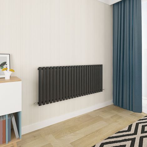 Acezanble Black Oval Column Radiator 600 x 1416mm Single Panel