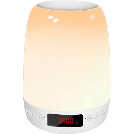 Transparent colored LED touch light, Bluetooth, audio, white noise, alarm clock, night light