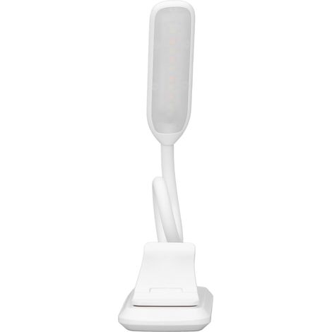 LED-Tischleuchte mit Klemme, dreistufiger Helligkeitsverstellung, Mini, faltbar, weiß, USB, Touch-Funktion (1/5)