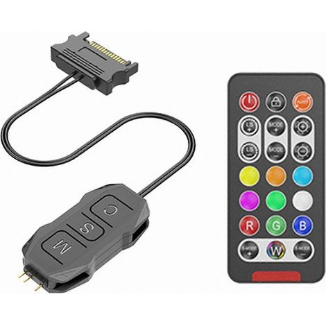 5V 3-Pin-Funk-ARGB-Controller, weißer PC-Lichtverteiler, robustes ABS-Gehäuse, einfache Installation, langlebige Oberfläche (1/5)