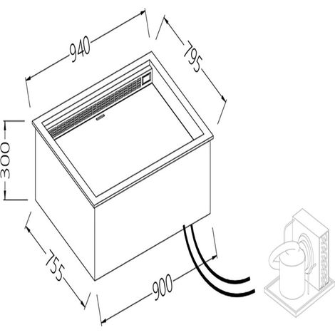 Option: bac intégré chaud-froid encastrable ventilé - Diamond