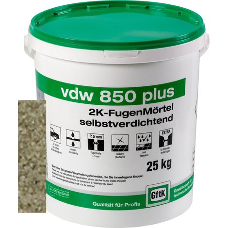 vdw 850 plus 2K-Fugenmörtel 25kg selbstverdichtend Natur (1/5)