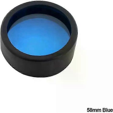 Cache de phare de moto jaune/rouge/bleu en plastique à monter soi-même, ampoule 3000K, changement de couleur, diamètre 58 mm / 60 mm (58 mm bleu) (1/5)
