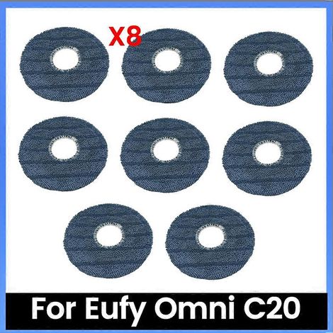 8PCS Serpillière de remplacement pour Omni C20 Robot Aspirateur Lavable Mopping Cloth Serpillière (1/5)