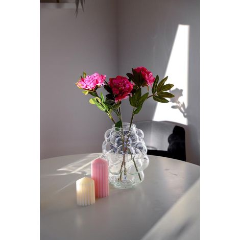 BURI Vase Bubble Transparent Glas Dekoration Tisch Blumen Pflanzen Gefäß Strauß