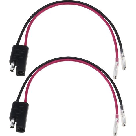 2pcs Fils Adaptateurs SAE Bornes 4.8x0.8mm 12-24V 18 AWG 20cm pour Tondeuses Motos Camions Voitures Panneaux Solaires (1/5)