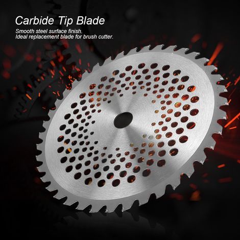 Lame en carbure à 40 dents pour tondeuses à gazon, diamètre du trou : 25,4 mm longueur : 25,4 cm. (1/5)
