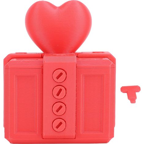 Boîte cadeau agaçante avec vis PLA 3D imprimée – Farce vis hilarante argent carte conteneur hommes femmes Noël anniversaire rouge (1/5)