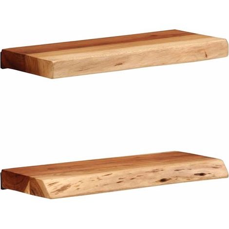 Wandregale 2 Stk. 40x20x3,5 cm Massivholz Akazie